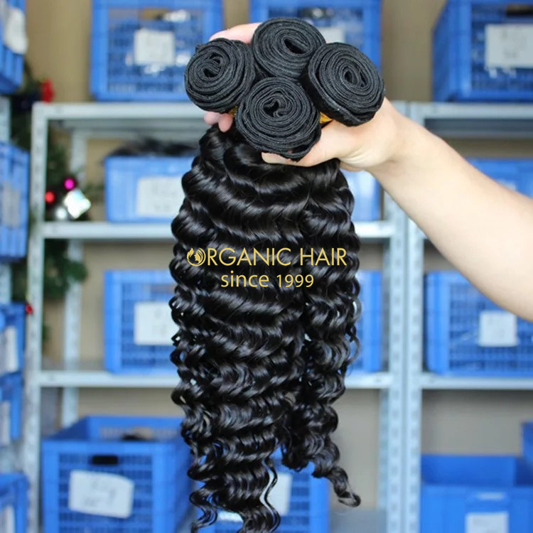 Curly human hair weave for sale 